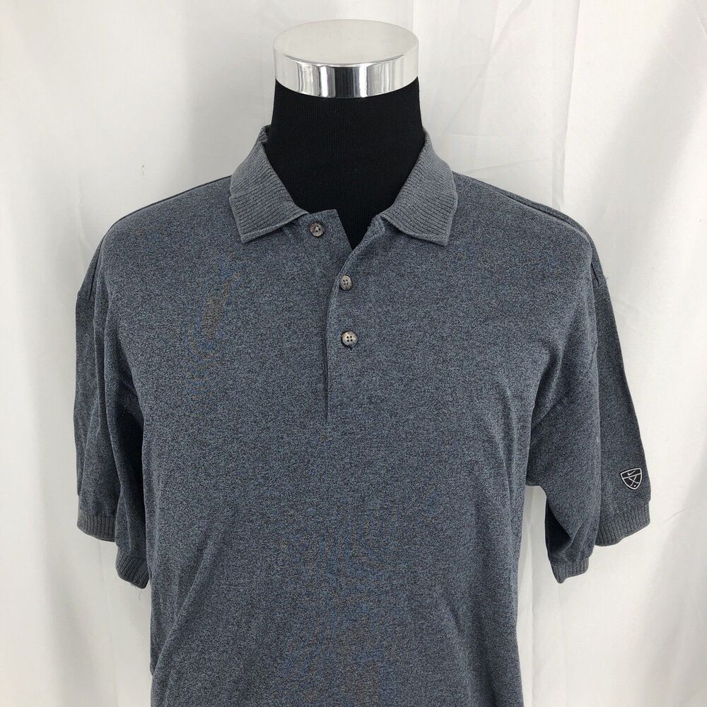 Vintage Nike Golf Gray Polo Shirt Ribbed Collar And Sleeves Medium